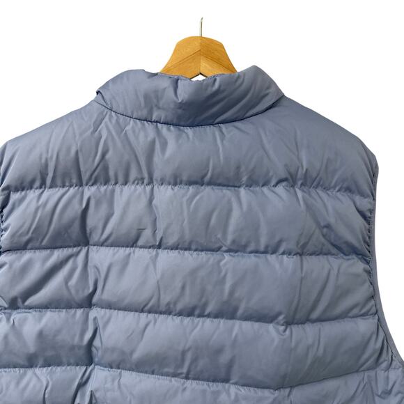 Lands End Down Puffer Vest Mens XXL Light Blue 2XL Full Zip - Picture 9 of 10